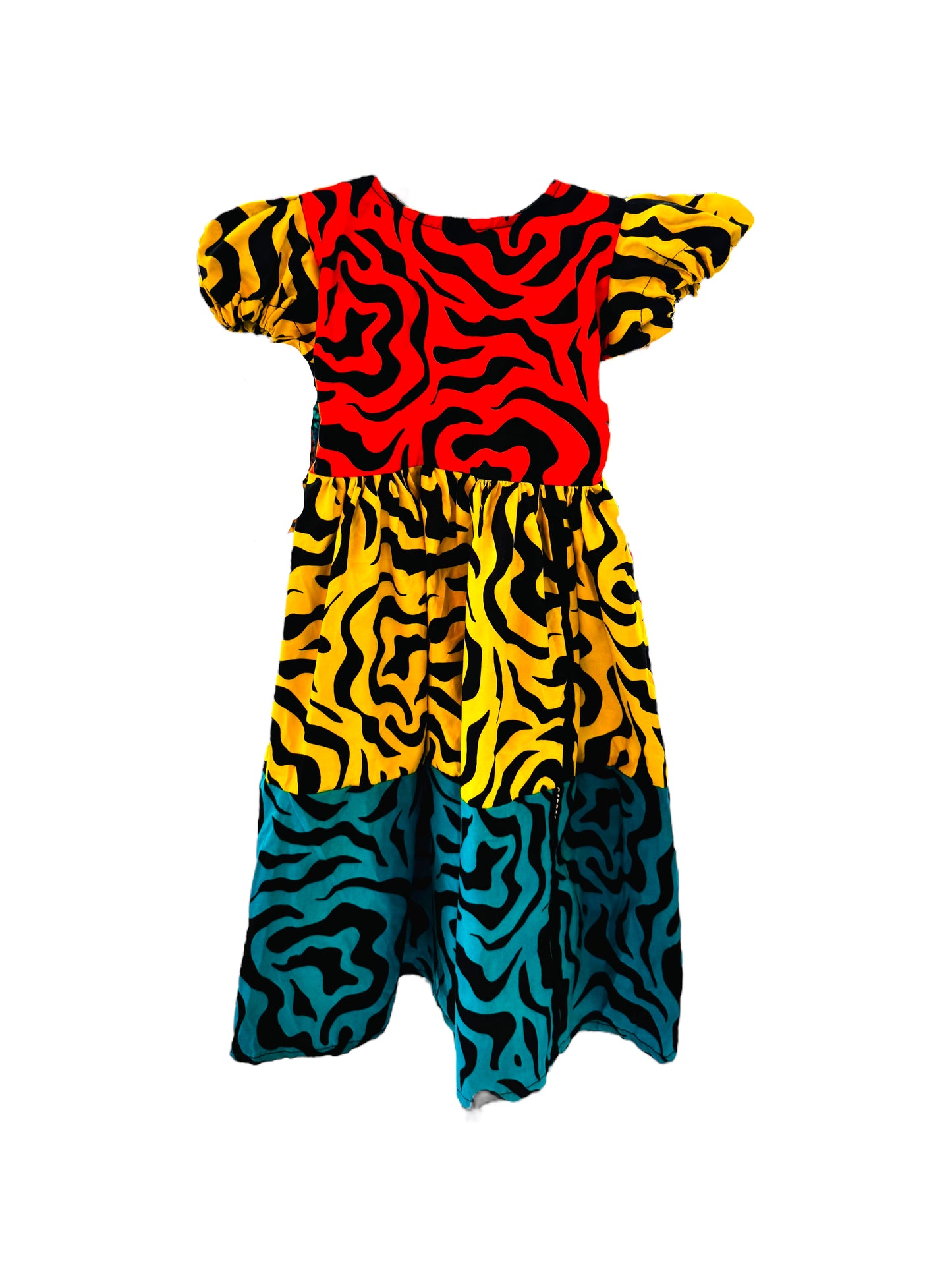 Safari Puff-Sleeve Dress