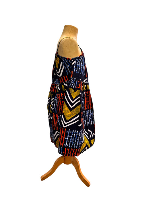 Girls African Tribal Print Dress – Handmade Ankara Summer Dress