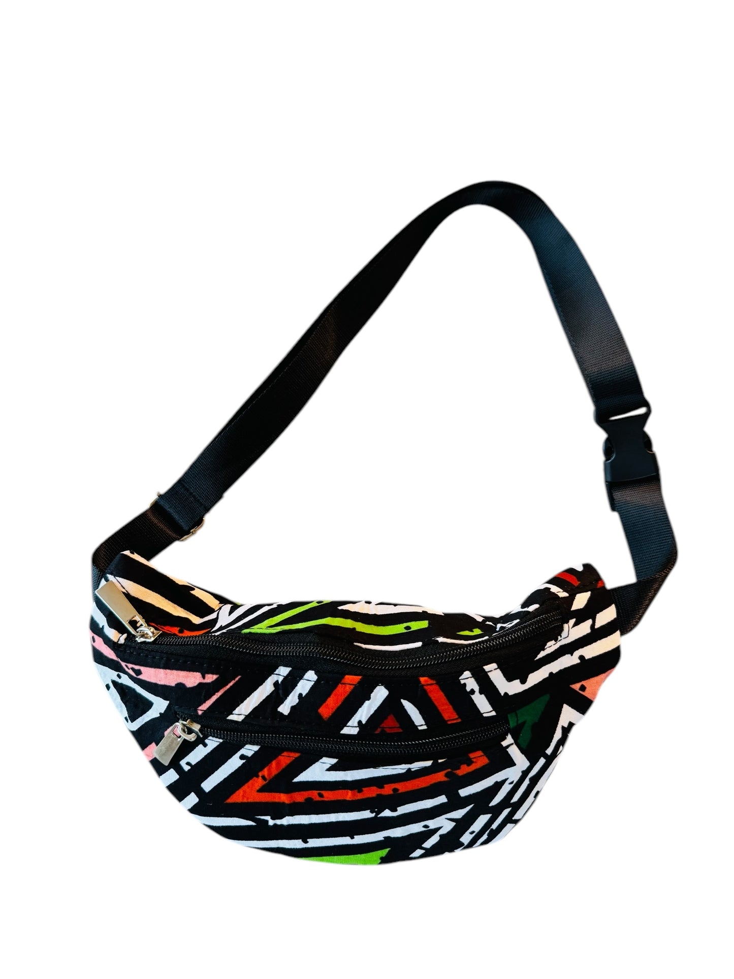 Geometric Flow Belt Bag – Where Afro Bold Meets Everyday Cool