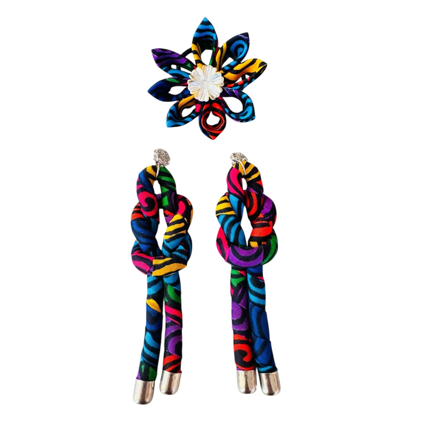 Ningi earrings & hair tie set