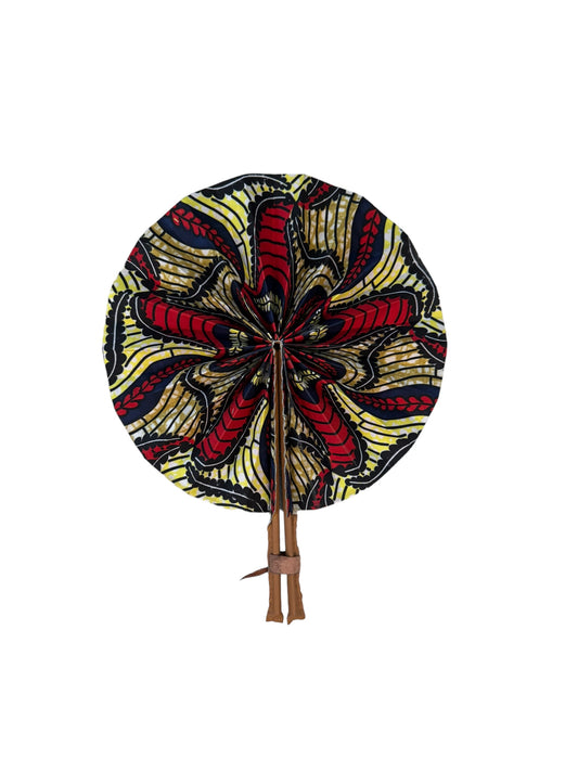 Yellow hand fans collection