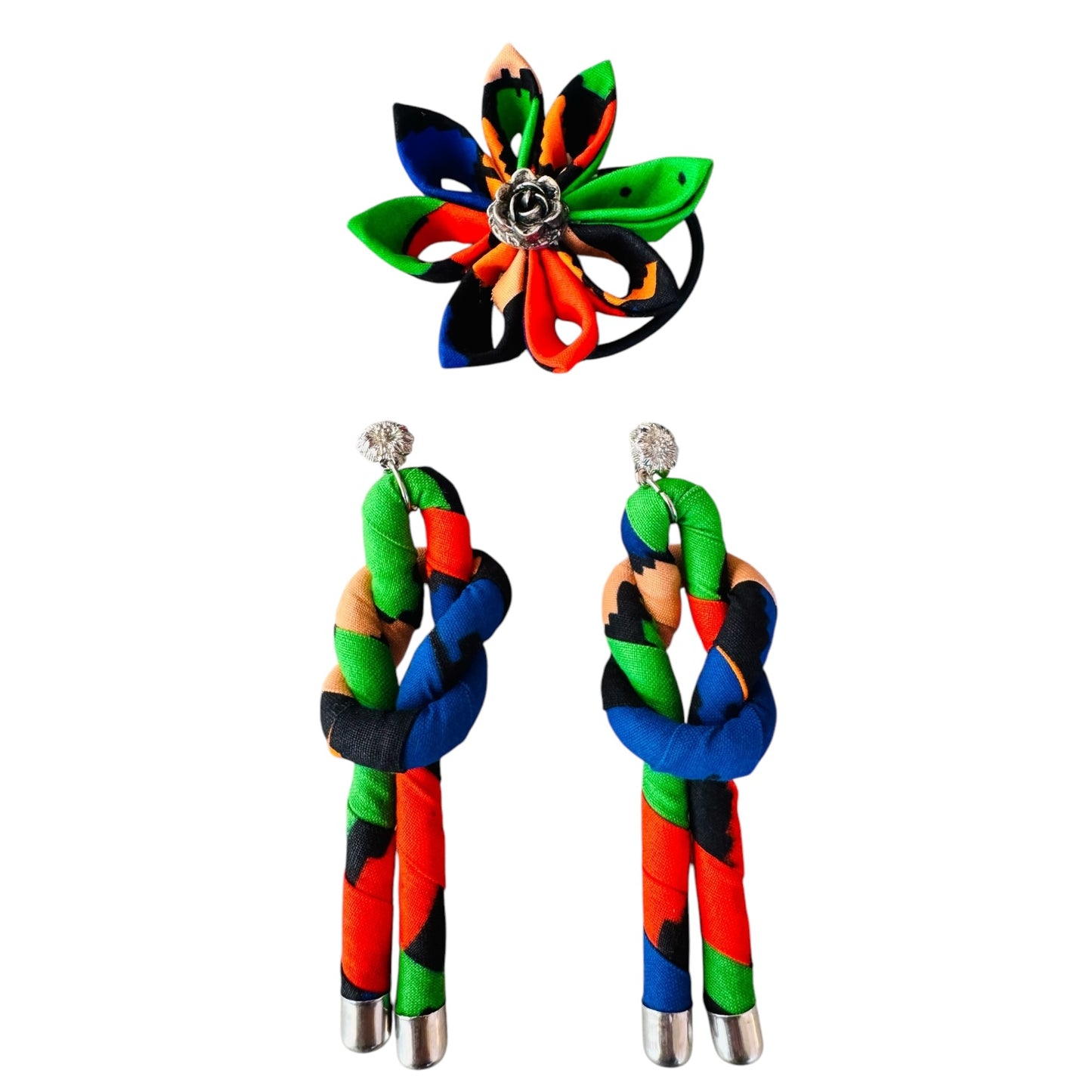 Ningi earrings & hair tie set