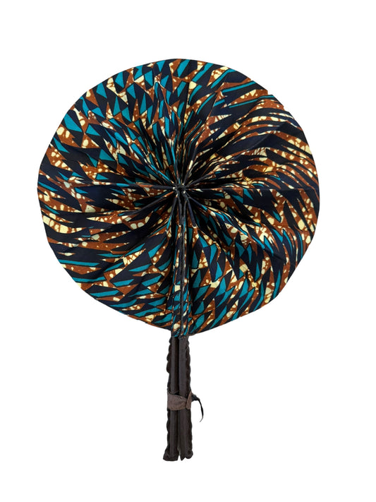 Turquoise hand fans collection