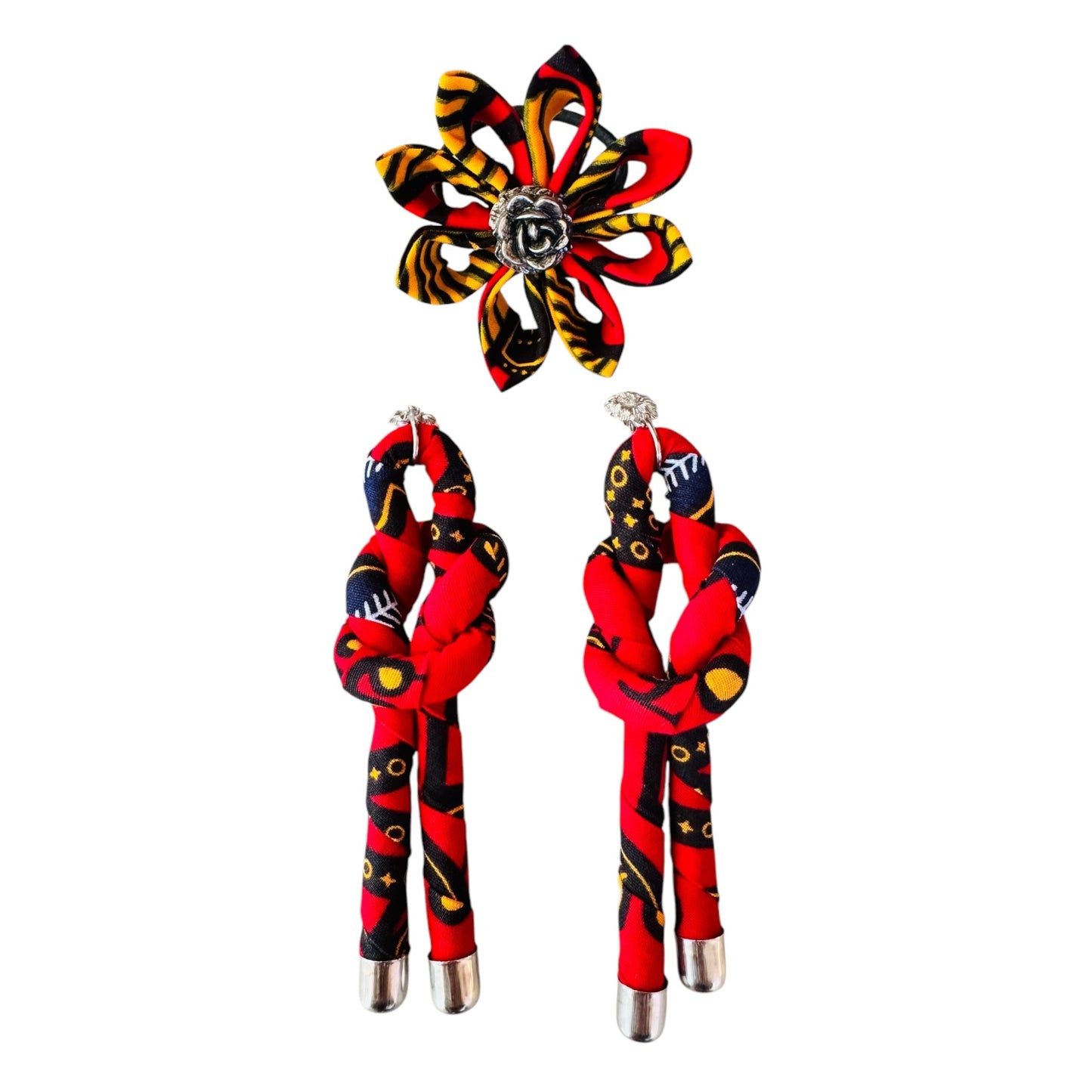 Ningi earrings & hair tie set