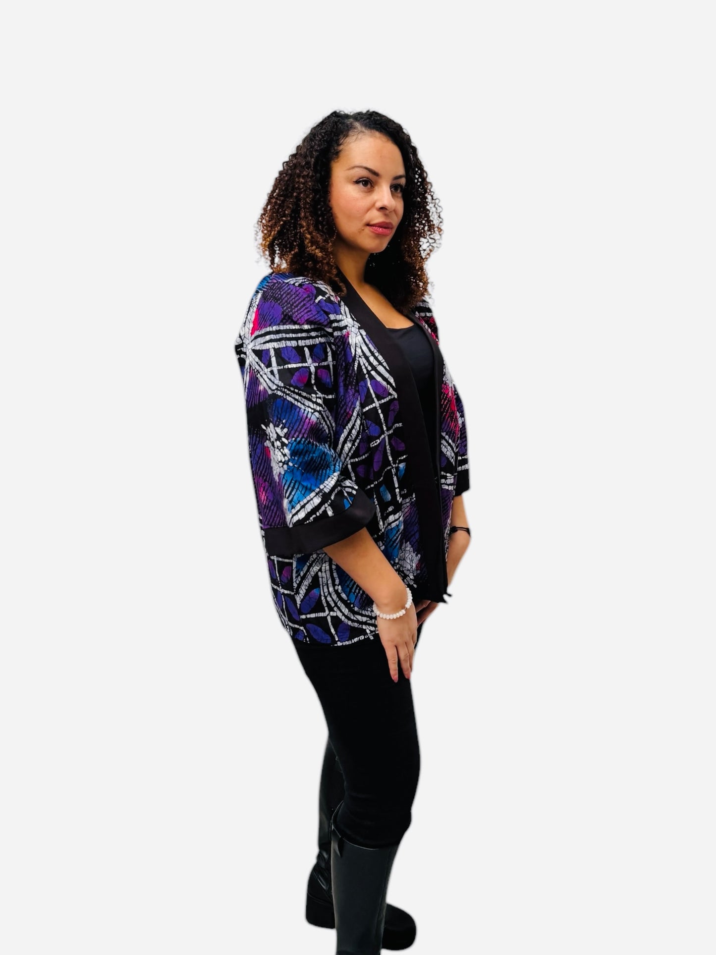“Abeni” Batik Print Kimono – Handmade African Artwear