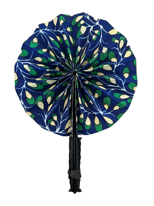 Blue hand fans collection