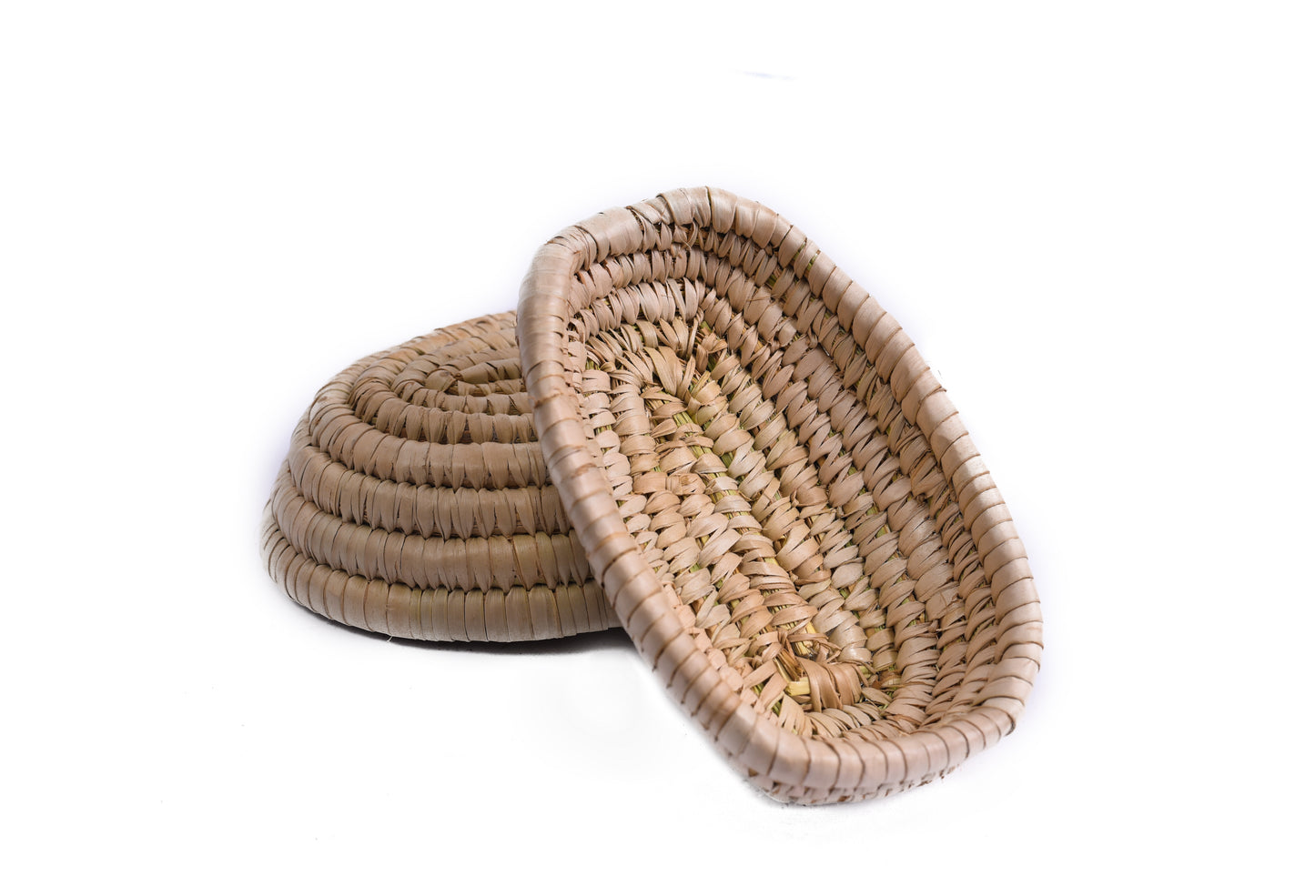 Hand woven rattan basket