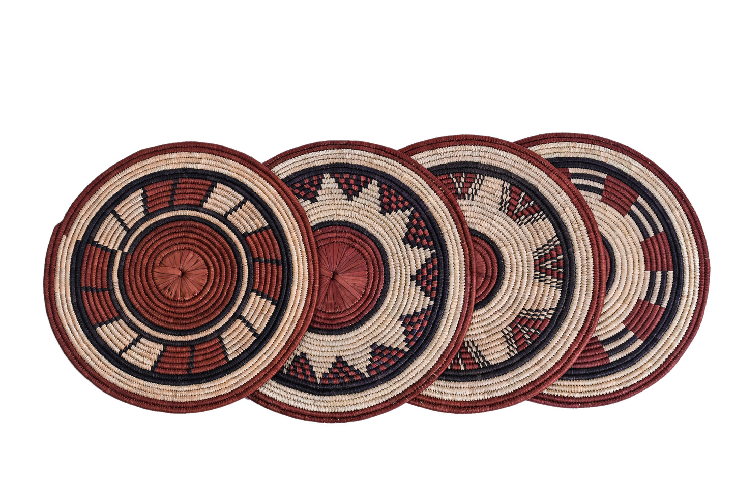Rattan hand woven circles