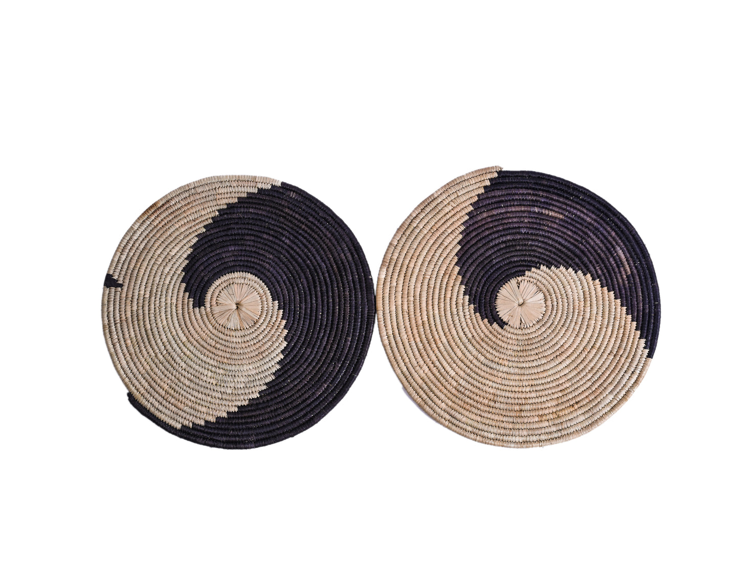 Rattan hand woven circles