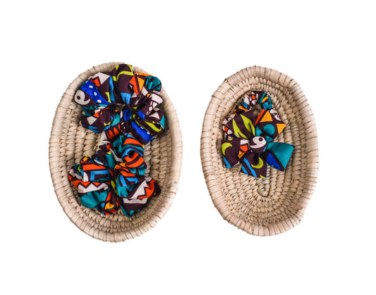 Hand woven rattan basket