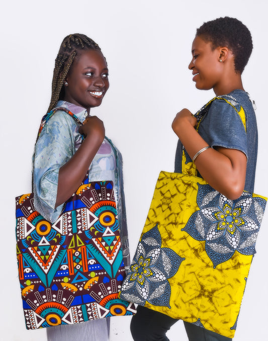 Ahosi: African print tote bag