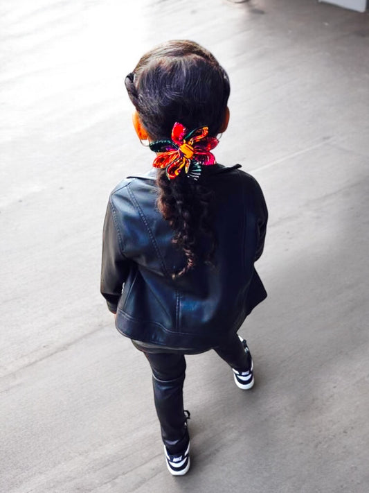 Handmade African Print Flower Hair Ties