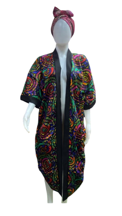 “Zola” African Wax Print Kimono – Handmade Ethical Fashion