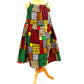 Girls African Safari Patchwork Dress – Handmade Ankara Animal Print Dress