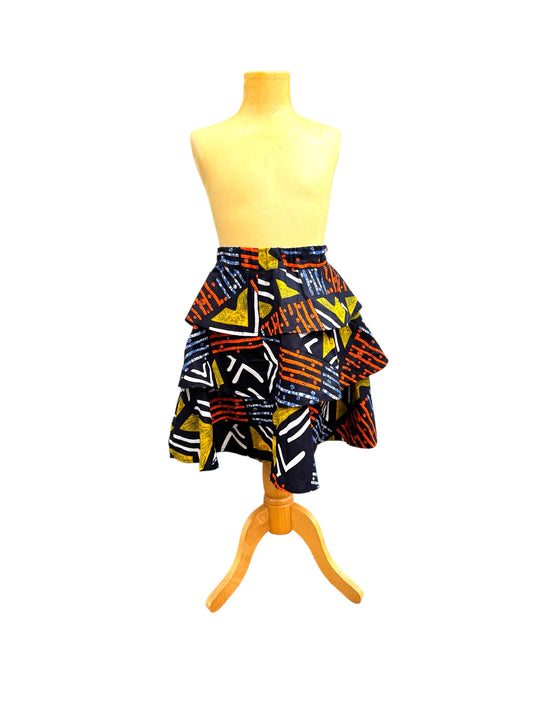 Girls African Tribal Skirt – Handmade Ankara Skirt
