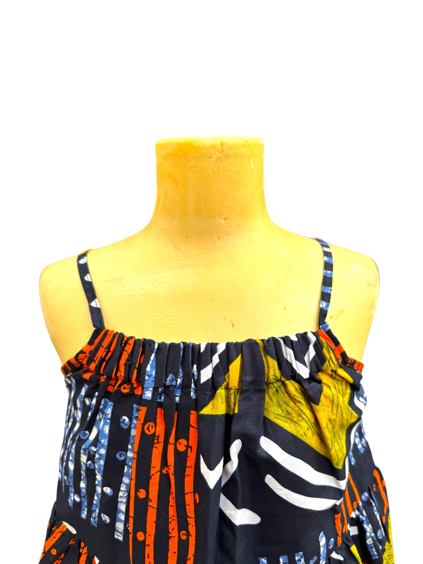 Girls African Tribal Print Dress – Handmade Ankara Summer Dress