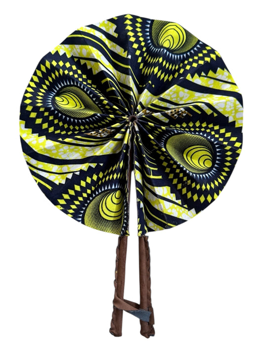 Sahara - African Wax Print Hand Fan
