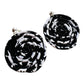 Swirl earrings black & white