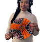 Orange hand fans collection
