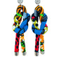Knot African Print Earrings