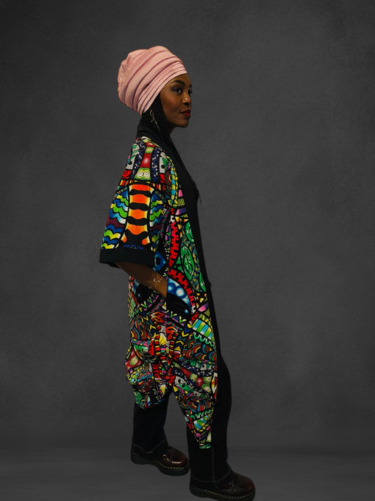 “Zola” African Wax Print Kimono – Handmade Ethical Fashion
