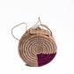 Dahomey: Purple rattan round bags